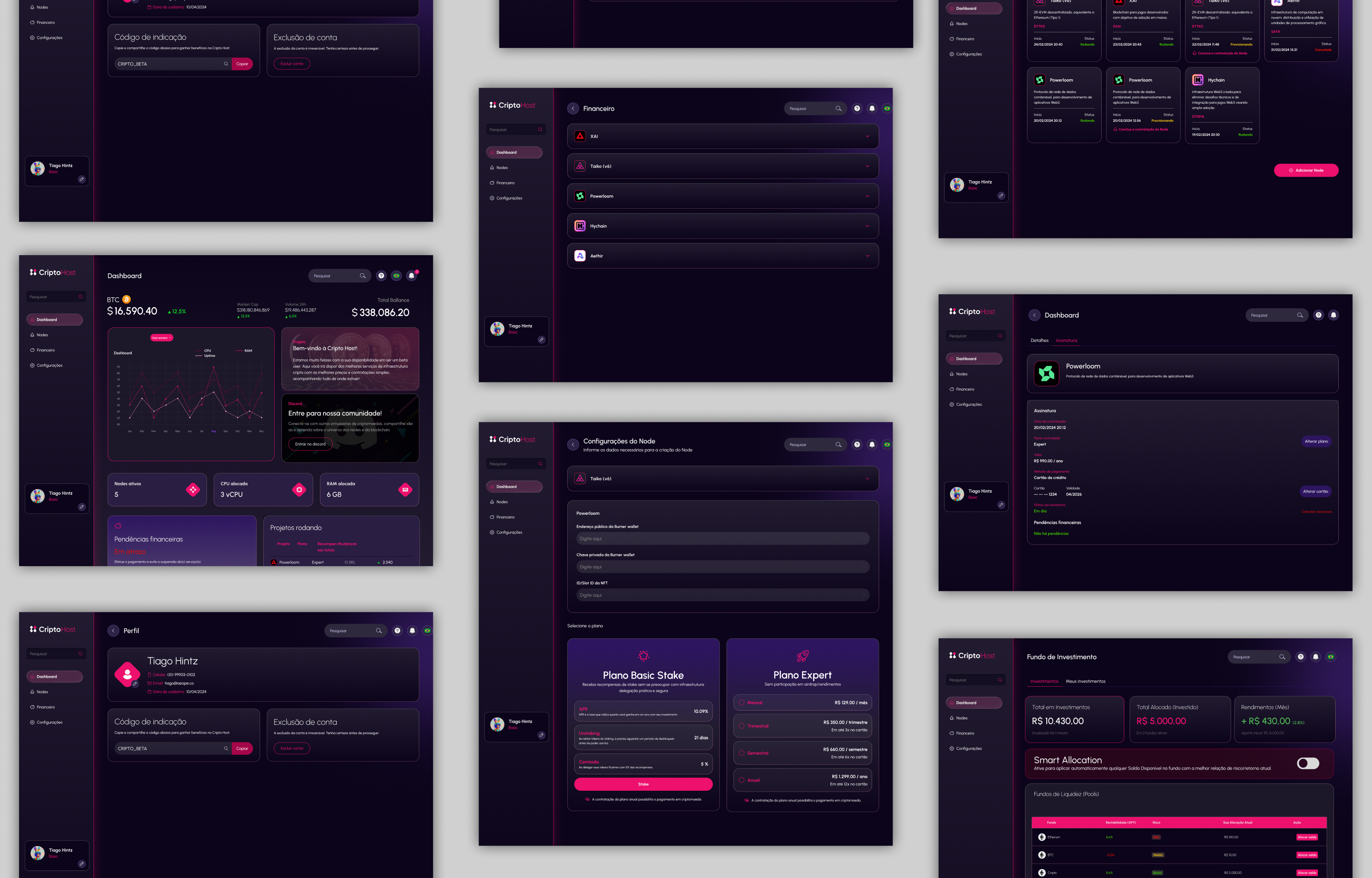 Cripto Host - Visão Geral da Plataforma Node
